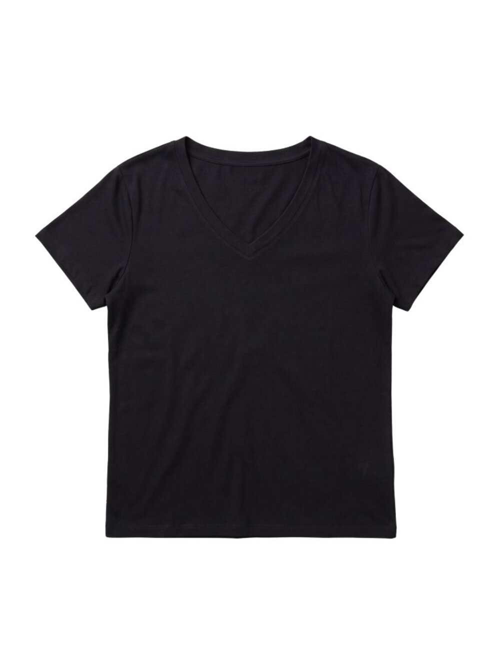 NWT | YOGINGO Onyx Black V-Neck Short Sleeve Soft Rayon Blend Essential Top | XL